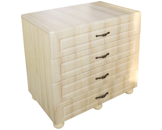 Comoda Dynasty Sonoma cu 4 sertare si blat MDF